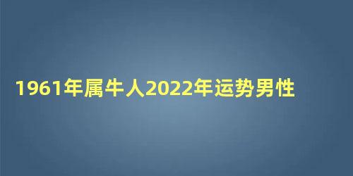 1961年属牛人2022年运势男性