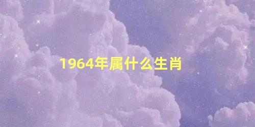 1964年属什么生肖