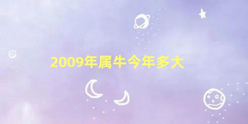 2009年属牛今年多大