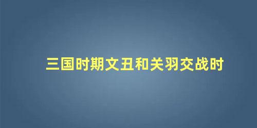 三国时期文丑和关羽交战时