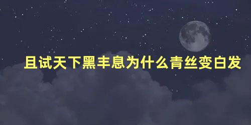 且试天下黑丰息为什么青丝变白发