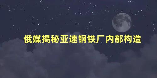 俄媒揭秘亚速钢铁厂内部构造