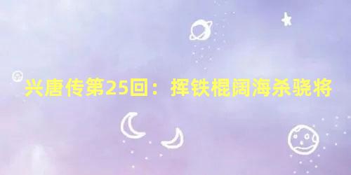 兴唐传第25回：挥铁棍阔海杀骁将