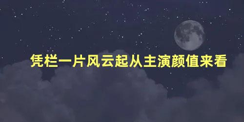 凭栏一片风云起从主演颜值来看