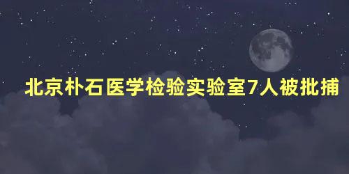 北京朴石医学检验实验室7人被批捕