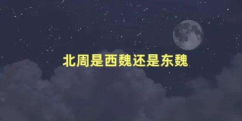 北周是西魏还是东魏