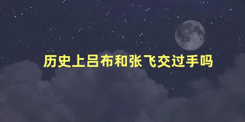 历史上吕布和张飞交过手吗