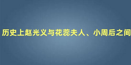 历史上赵光义与花蕊夫人、小周后之间到底有何故事