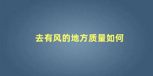 去有风的地方质量如何