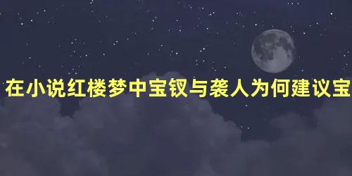 在小说红楼梦中宝钗与袭人为何建议宝玉搬出大观园