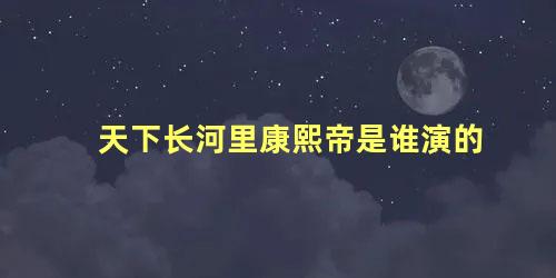 天下长河里康熙帝是谁演的