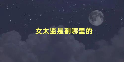 女太监是割哪里的