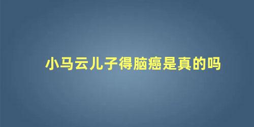 小马云儿子得脑癌是真的吗