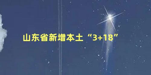 山东省新增本土“3+18”