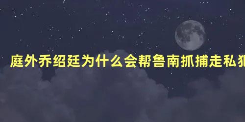 庭外乔绍廷为什么会帮鲁南抓捕走私犯