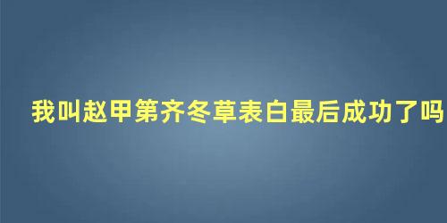 我叫赵甲第齐冬草表白最后成功了吗