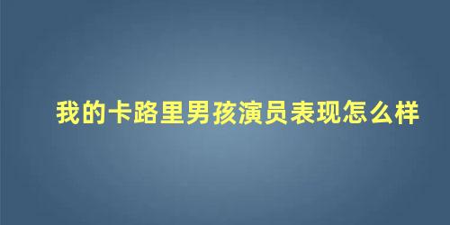 我的卡路里男孩演员表现怎么样