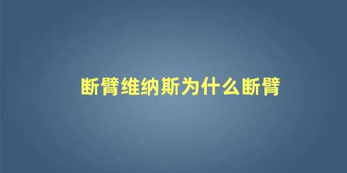 断臂维纳斯为什么断臂