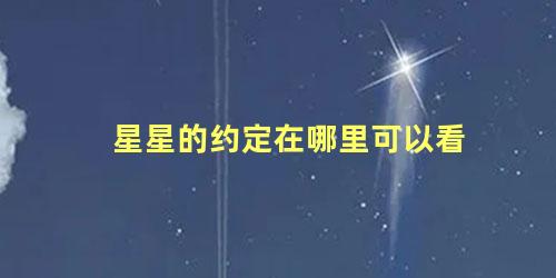 星星的约定在哪里可以看