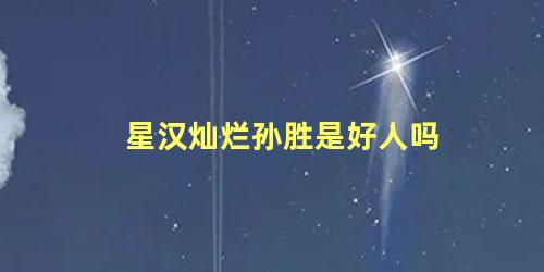 星汉灿烂孙胜是好人吗