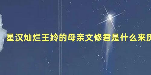 星汉灿烂王姈的母亲文修君是什么来历