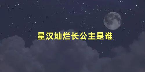 星汉灿烂长公主是谁