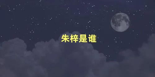 朱梓是谁