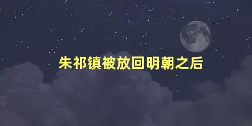 朱祁镇被放回明朝之后