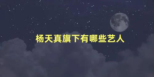 杨天真旗下有哪些艺人