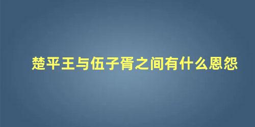 楚平王与伍子胥之间有什么恩怨