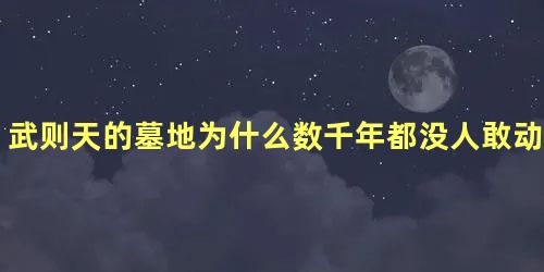 武则天的墓地为什么数千年都没人敢动呢