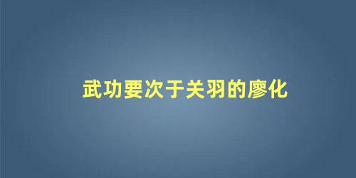 武功要次于关羽的廖化