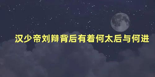 汉少帝刘辩背后有着何太后与何进