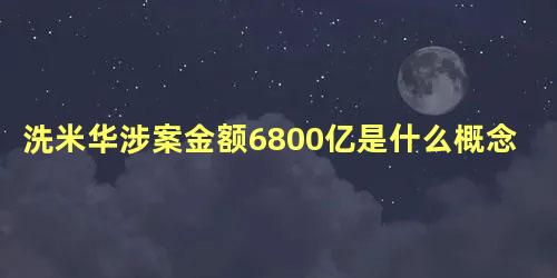 洗米华涉案金额6800亿是什么概念