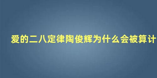 爱的二八定律陶俊辉为什么会被算计