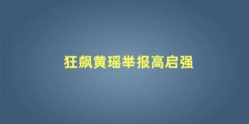 狂飙黄瑶举报高启强