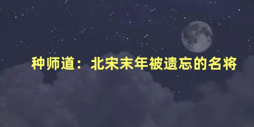 种师道：北宋末年被遗忘的名将