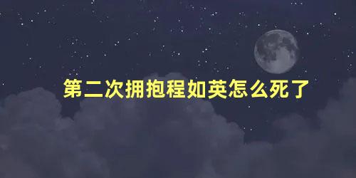 第二次拥抱程如英怎么死了