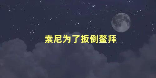 索尼为了扳倒鳌拜