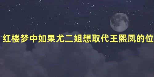 红楼梦中如果尤二姐想取代王熙凤的位置