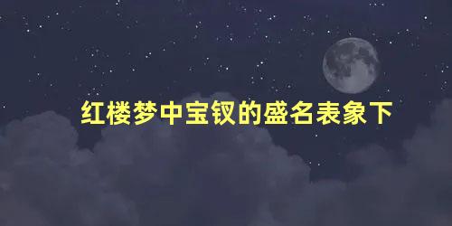 红楼梦中宝钗的盛名表象下