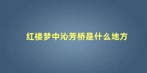 红楼梦中沁芳桥是什么地方