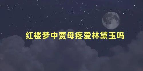 红楼梦中贾母疼爱林黛玉吗