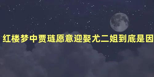 红楼梦中贾琏愿意迎娶尤二姐到底是因为什么