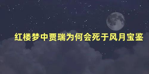 红楼梦中贾瑞为何会死于风月宝鉴