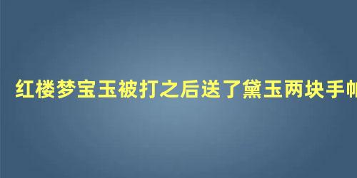 红楼梦宝玉被打之后送了黛玉两块手帕