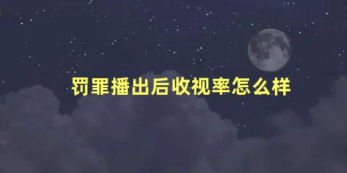 罚罪播出后收视率怎么样