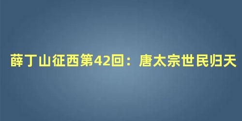 薛丁山征西第42回：唐太宗世民归天