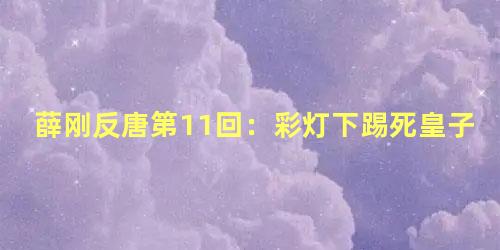 薛刚反唐第11回：彩灯下踢死皇子