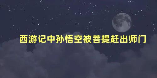 西游记中孙悟空被菩提赶出师门